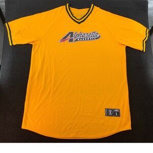 Alpharetta Baseball Jersey Adult Large yellow Holloway‎ Dry Excel